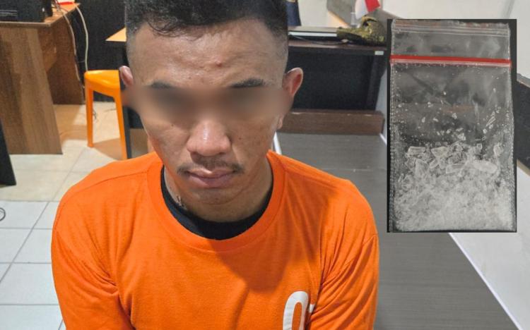 Polsek Bukit Batu Amankan Pemuda 20 Tahun di Tenggayun, Diduga Edarkan Sabu dan Positif Narkoba